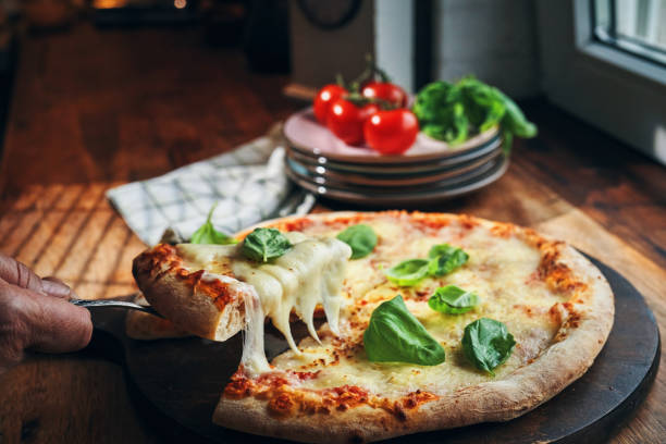 Pizza Margharita with Fresh Basil