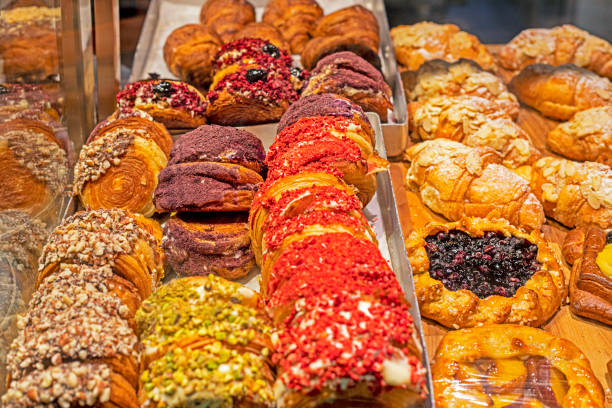 istock craft culinary fruit cakes on the counter in the supermarket. seed bakery 2170408349