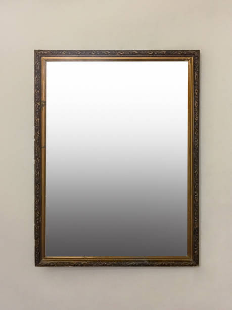 istock Vintage retro style wood frame mirror (Frame has Clipping Path) 2170410445