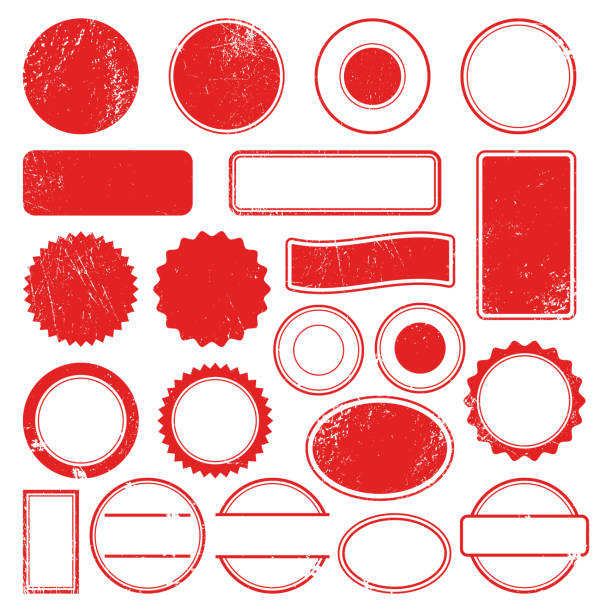 illustrazioni stock, clip art, cartoni animati e icone di tendenza di grunge in bianco timbro di gomma collezione vettoriale design vettoriale - francobollo postale