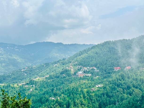 istock Stunning view of valley and mountains surrounded by clouds 2170413177