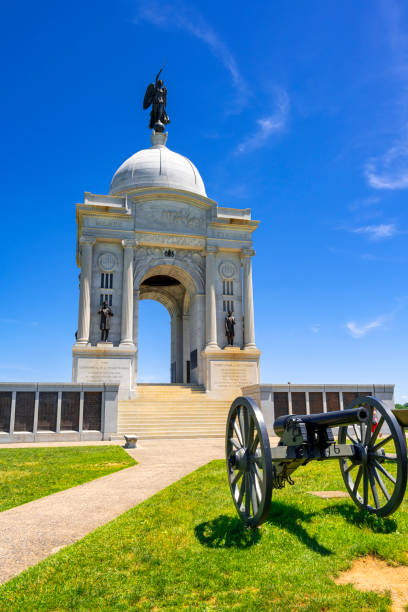 istock Pennsylvania State Memorial and Old Cannon at Gettysburg 2170414592