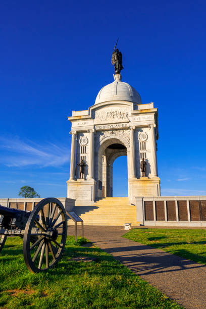 istock Pennsylvania State Memorial and Old Cannon at Gettysburg 2170414669
