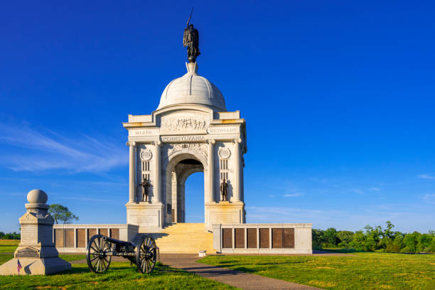 istock Pennsylvania State Memorial and Old Cannon at Gettysburg 2170414675