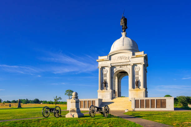 Pennsylvania State Memorial and Old Cannon at Gettysburg