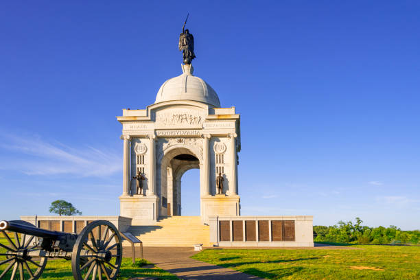 istock Pennsylvania State Memorial and Old Cannon at Gettysburg 2170414695