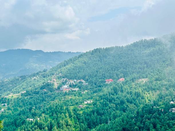 istock Stunning view of valley and mountains surrounded by clouds 2170415871