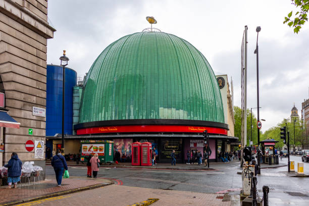 Mina’s glass dome with structural steel framework inside, it is one of the biggest planetariums in Tehran, Iran