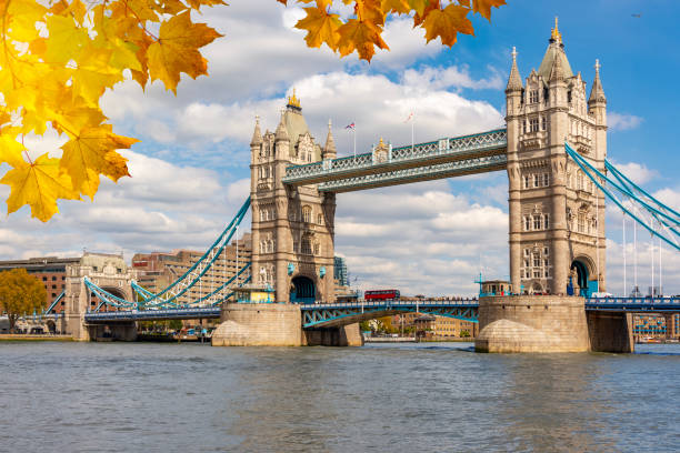 istock Tower bridge over Thames river in autumn, London, UK 2170419436