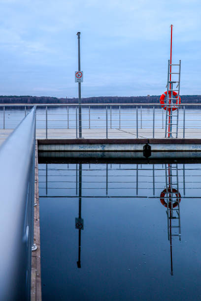 istock Hanging lifebuoys on the pier 2170422528