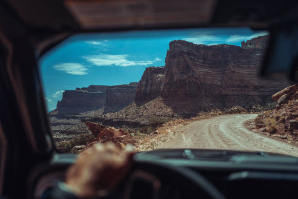 istock Off-road Shafer trail in canyon near Moab 2170424134
