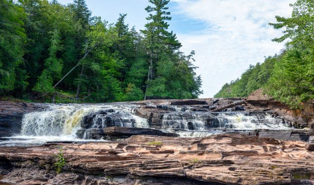 istock Waterfall in Porcupine Mountains in Upper Michigan 2170425555
