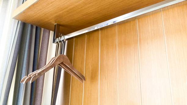 istock Closet rail with only one hanger 2170431873