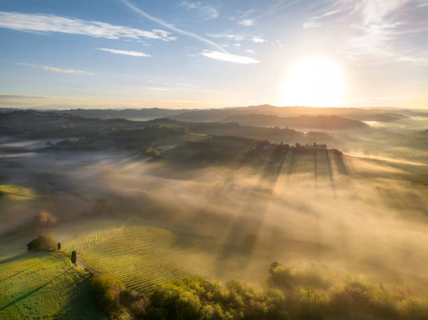istock Fog in Vineyards in Tuscany, from drone 2170432799