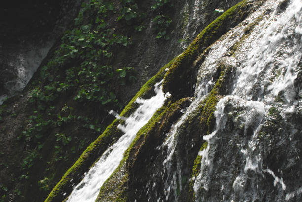small river  flow through mountain canyon