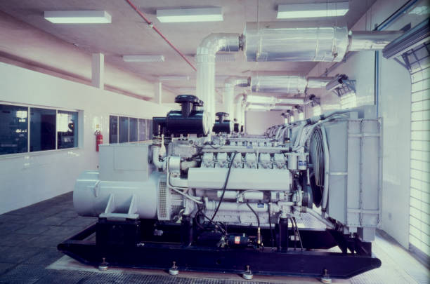 Electric power generator set for industrial installations.