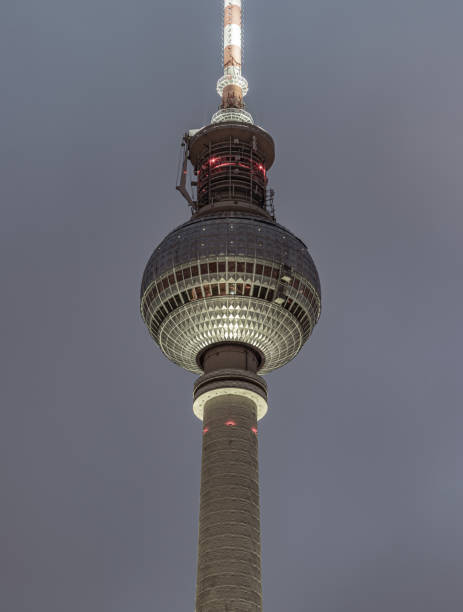 istock Famous Berlin Television Tower (Fernsehturm) with night sky background. 2170436538