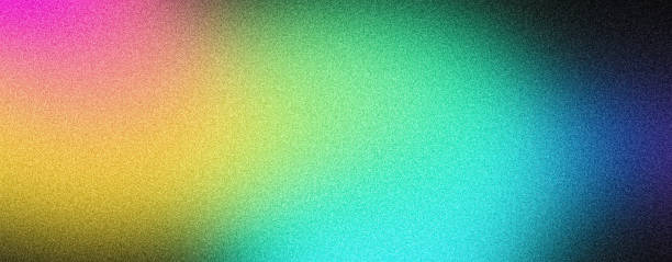 istock Vibrant grainy gradient background, noise texture retro poster banner design, turquoise green yellow blue pink abstract backdrop 2170436790