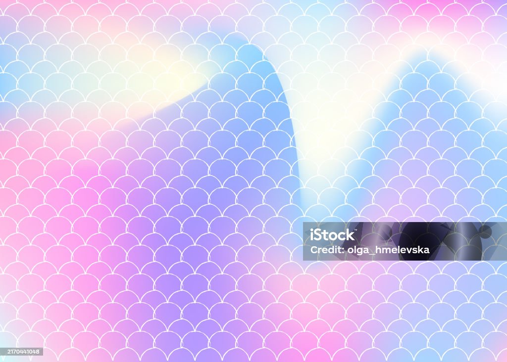 Merma De Gradient Pattern Ilustración de Holographic Scale Background With Gradient Mermaid y más ...