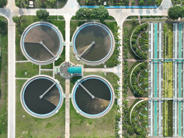 istock Circular sewage treatment tank 2170441884