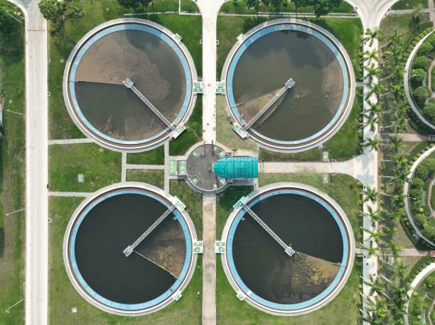 istock Circular sewage treatment tank 2170441895