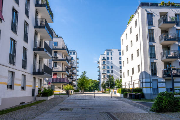 istock Housing development area with new apartment buildings 2170452497