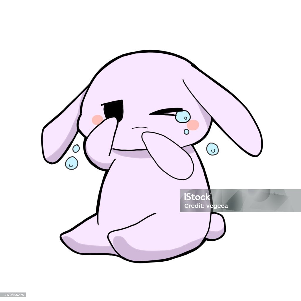 Crying Rabbit Stock Illustration - Download Image Now - Animal, Blame ...