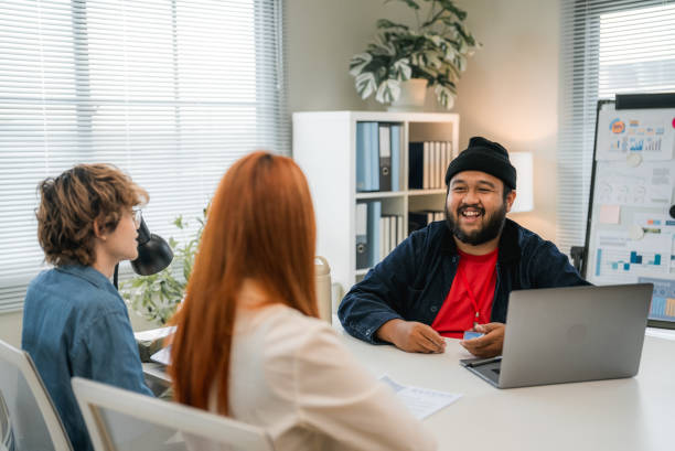 istock Two Young Asian  Candidate talking with interviewer in Job interview at the office. 2170458552