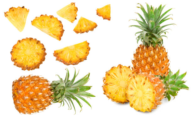 istock sliced baby pineapple isolated on white background. exotic fruit. clipping path 2170462717
