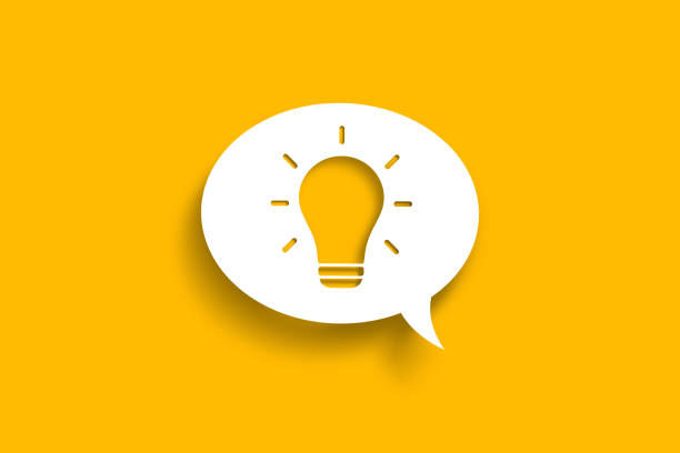 Big idea concept. Light bulb and speech bubble. Creative idea, inspiration, new idea and innovation concept.