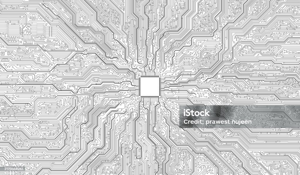 Cpu Chip On Motherboard Central Computer Processors Cpu Concept Quantum ...