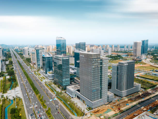 istock The new CBD center under construction in Wuhan Optics Valley 2170468727