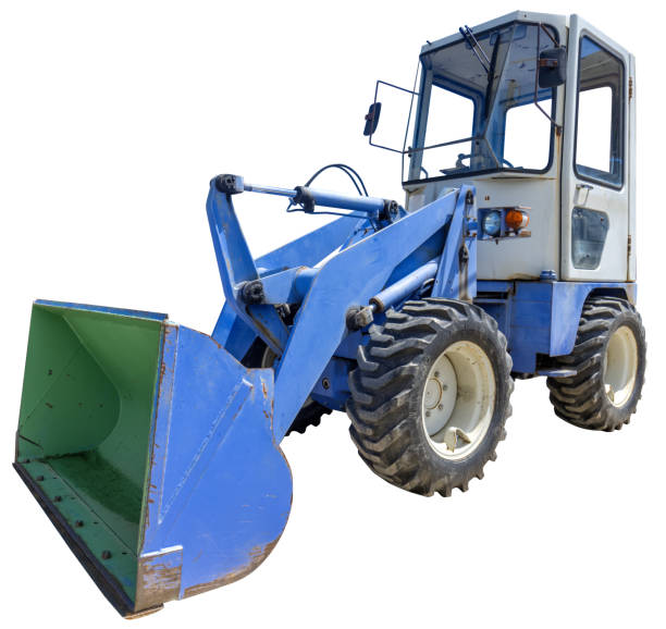 istock Clipped image of a blue forklift seen from an angle. 2170472967