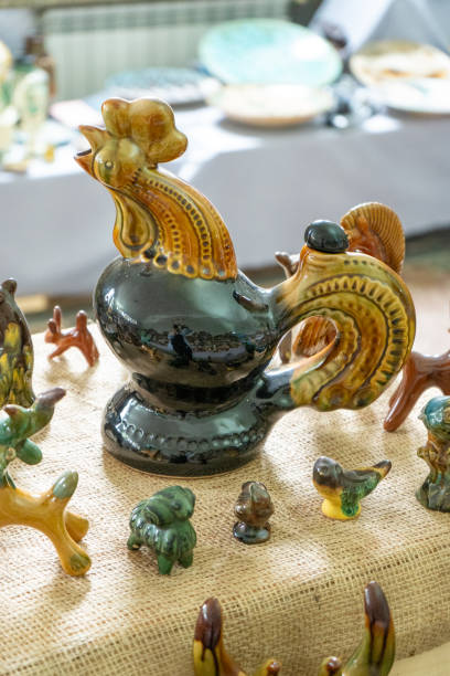 istock Clay rooster. Ukrainian ceramics. Bird figurine. 2170479244