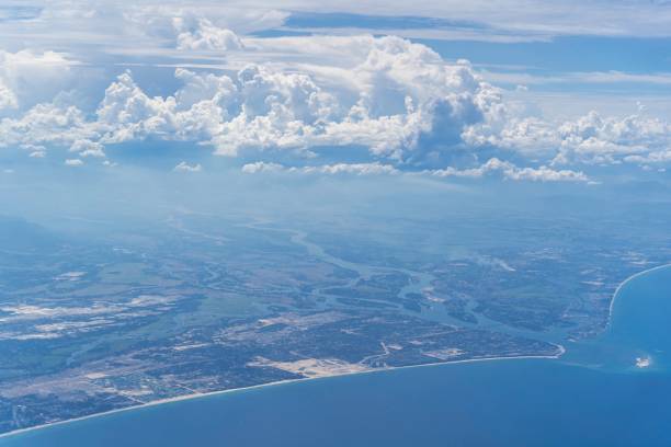 istock Danang coast and clouds seen from the sky 2170484045