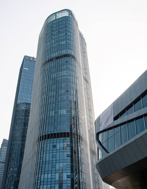 istock Modern skyscrapers with glass facades in a cityscape. 2170491429