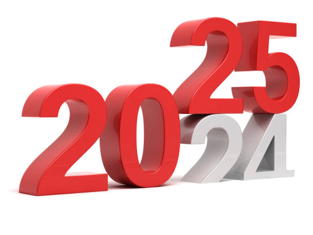 istock Transition from 2024 to 2025 in red and white numbers 2170497175