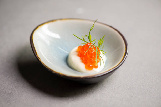 istock red caviar on creme fraiche with dill 2170497594