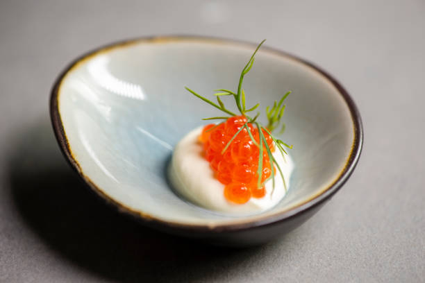 istock red caviar on creme fraiche with dill 2170497596