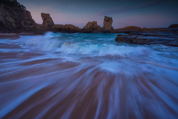 Long exposure motion of landscape and seascape of Klayar Beach Pacitan East Java