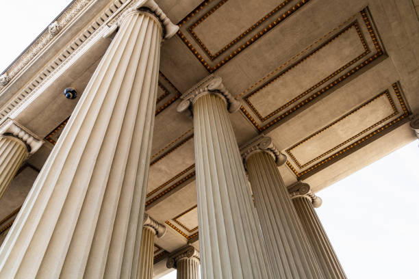 istock Honor of the architectural composition tall antique columns 2170504494