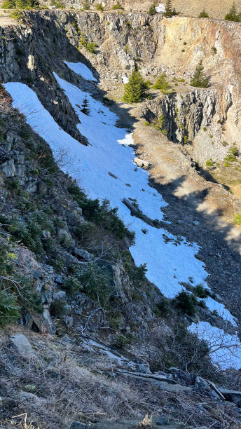 istock Spring melting snow in the mountains on sunny meadows. Scenery 2170512489