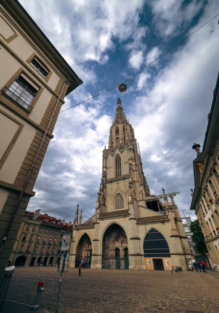 istock Exploring the stunning architecture of the Bern Cathedral under a dramatic sky in Bern, Switzerland 2170513403
