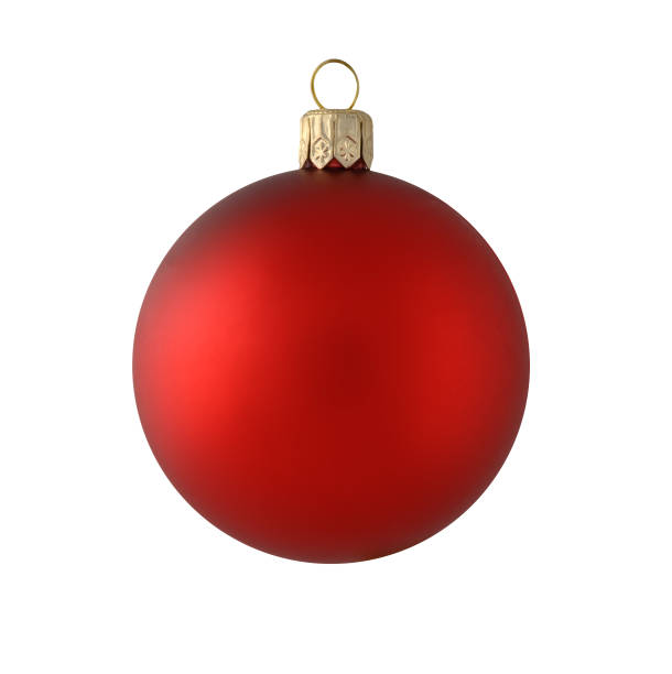 istock Single red christmas ball isolated on white background 2170519207