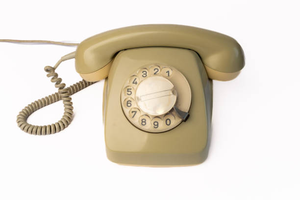 istock Vintage beige dial telephone. 2170526375