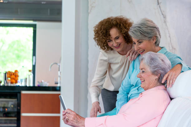 istock Senior Mother and two daughters portrait 2170529267