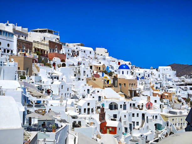 The typical image of Oia in Santorini