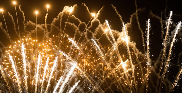 beautiful fireworks display to celebrate the New Year.