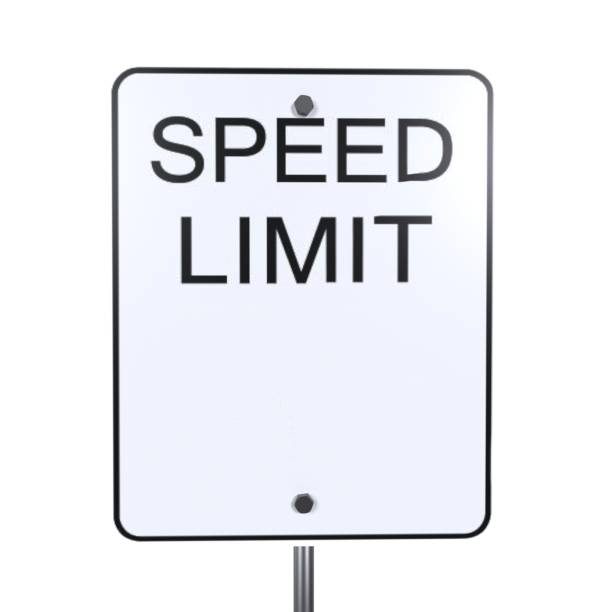 istock Speed limit sign indicating safe driving speed for road users 2170536595