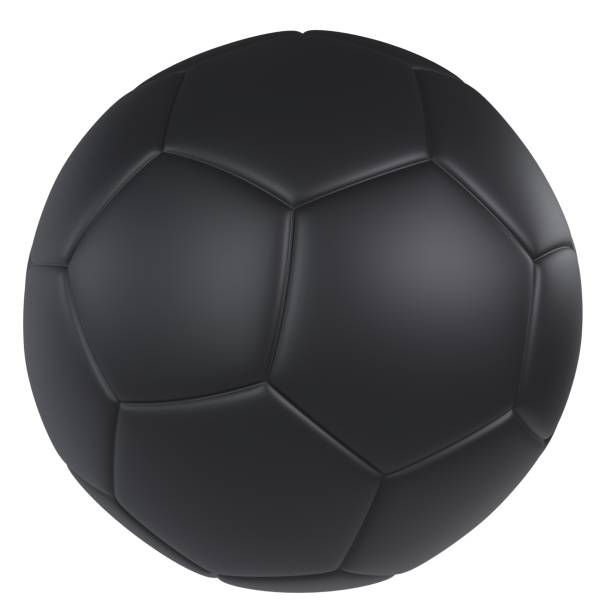 istock 3D render of a classic black soccer ball on white 2170541106